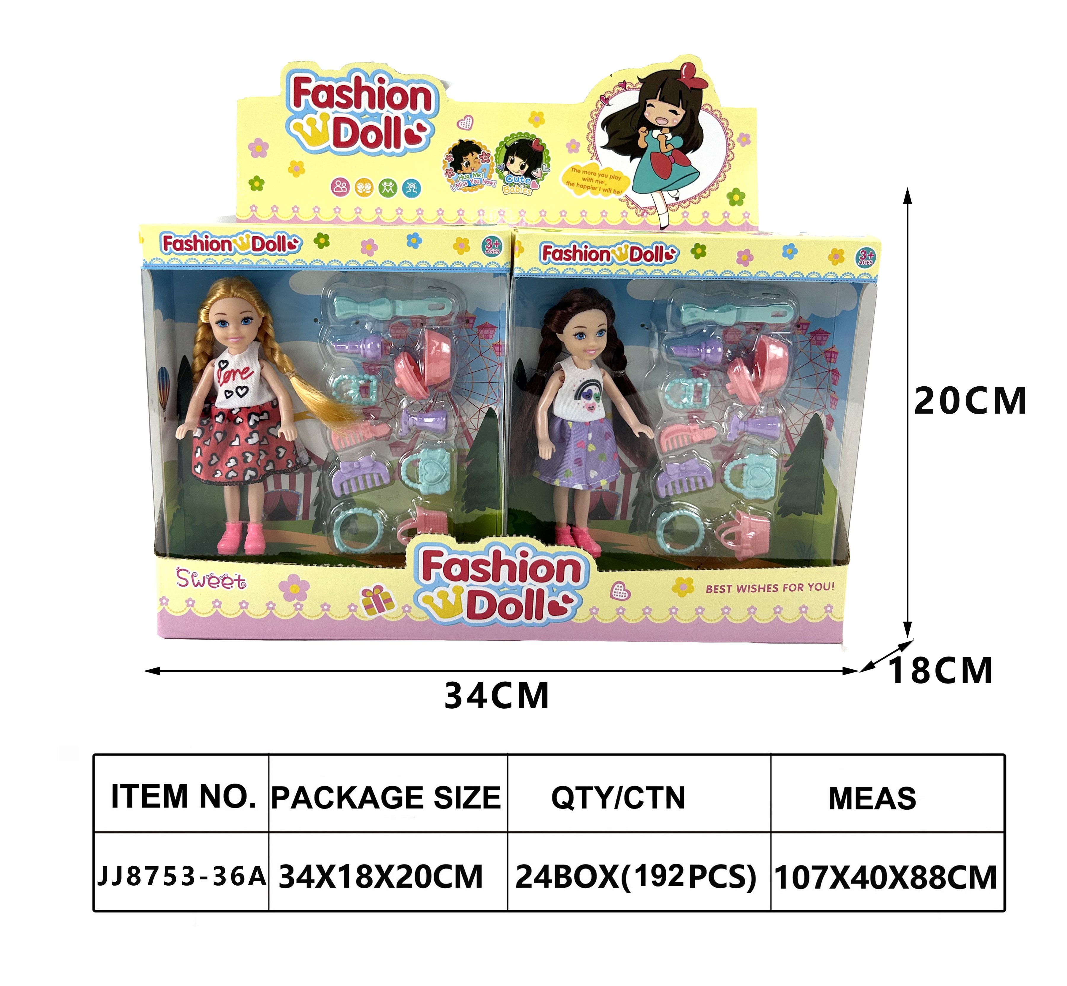 Кукольный набор Barbie 6 дюймов с аксессуарами