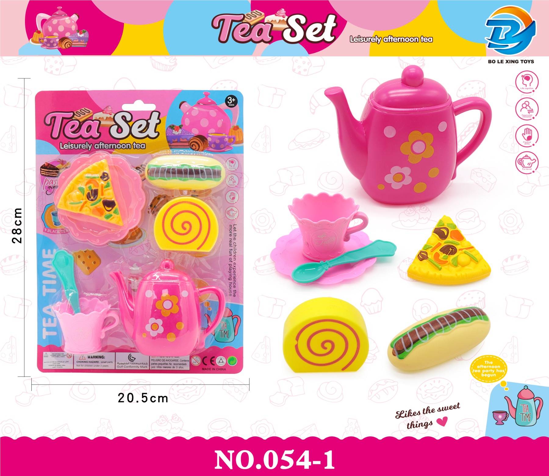 Игровой чайный сервиз с продуктами, сюжетно-ролевая игра