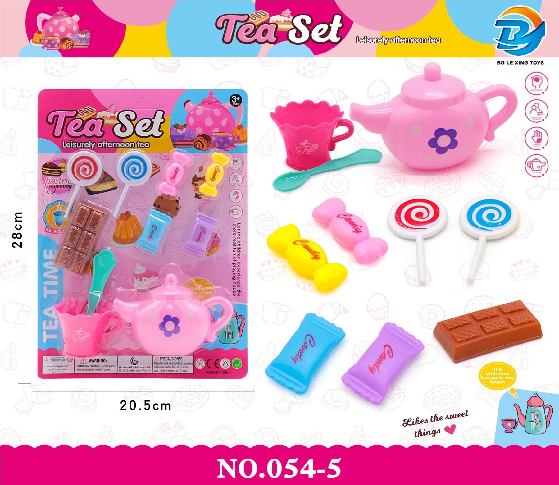 Игровой чайный сервиз с продуктами, сюжетно-ролевая игра