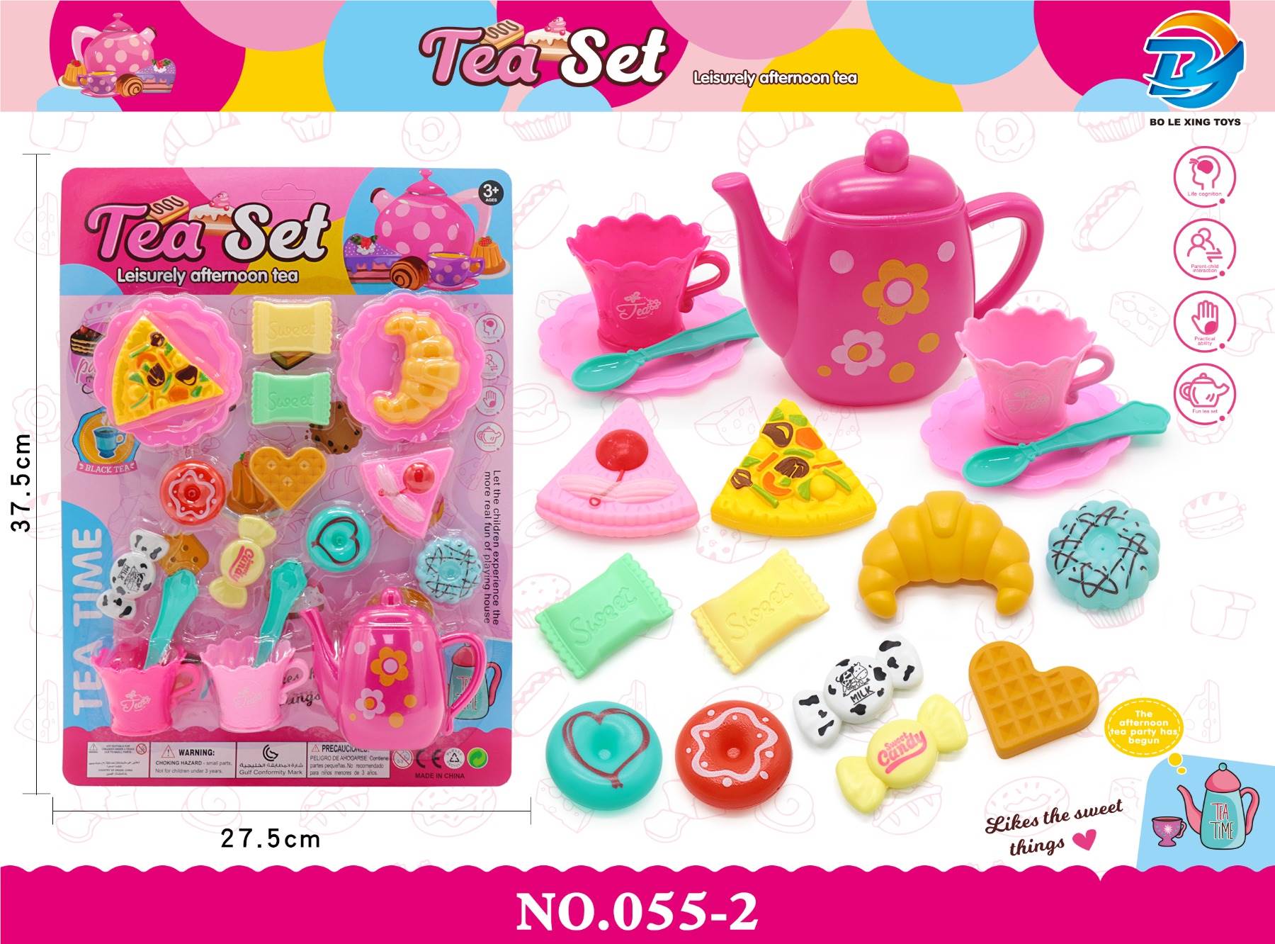 Игровой чайный сервиз с продуктами для сюжетно-ролевых игр