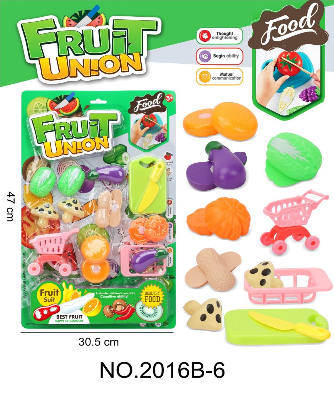 Игровой набор "Овощи-липучки" с тележкой