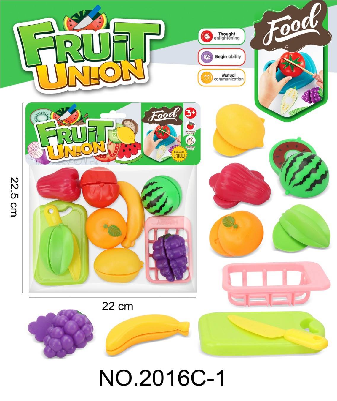 Фрукты на липучках Fruit Chicele, 216 шт/кор