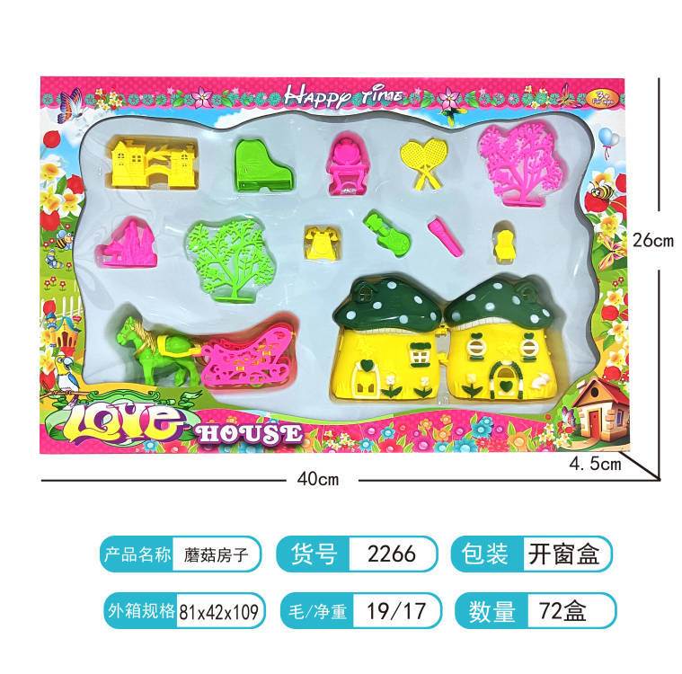 Игровой набор "Грибной домик", карета, мебель
