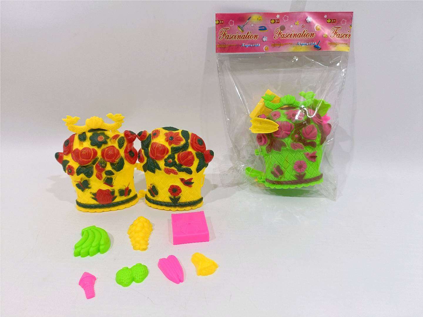 Игровой домик-корзина с цветами