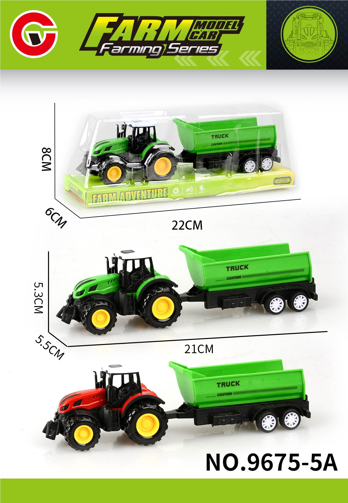 Трактор Warrior Farmer's Tractor 回力农夫车拖斗