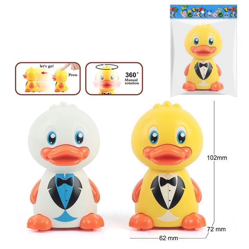 Игрушка-каталка "Утка": нажми и катай!