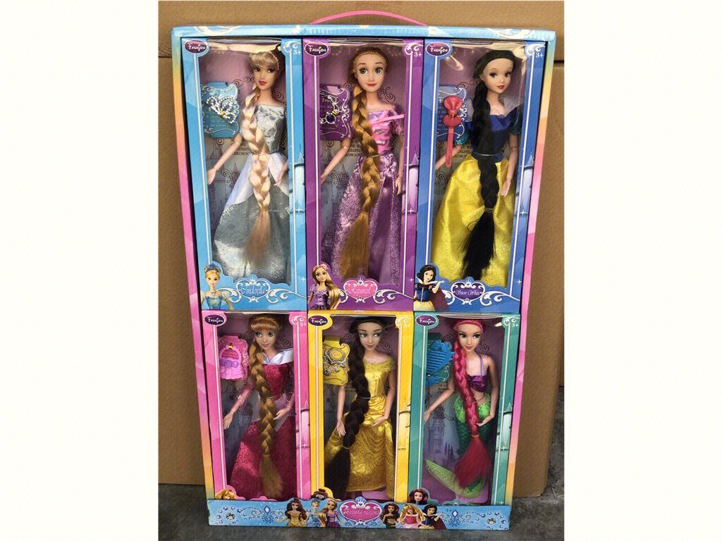 Куклы Disney Princess Barbie, 6 шт. в дисплей-боксе