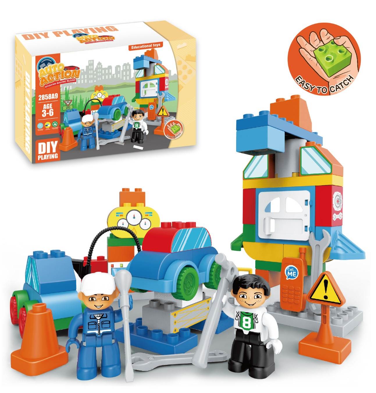 Конструктор Автомастерская, совместимый с LEGO, 59 деталей