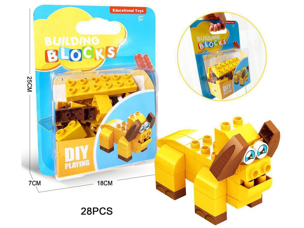 Конструктор Jintian, совместимый с LEGO, крупные блоки, 28 деталей