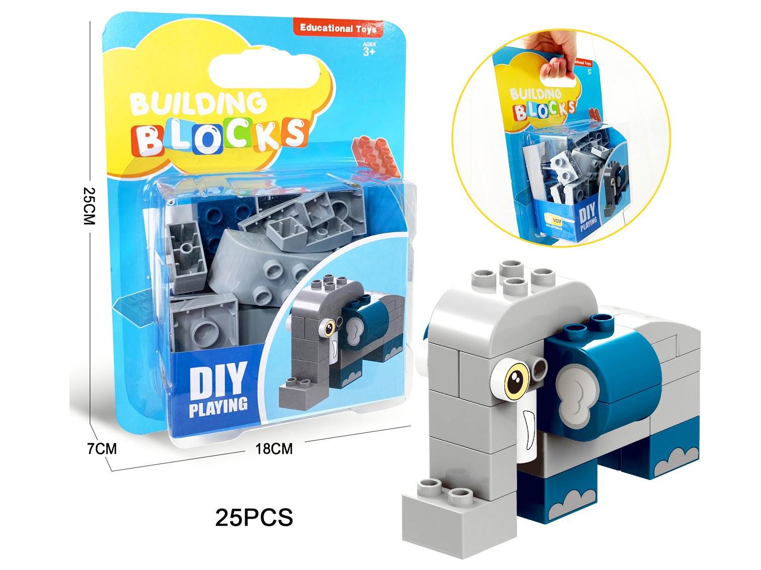 Конструктор Слоник, совместимый с LEGO, 25 деталей
