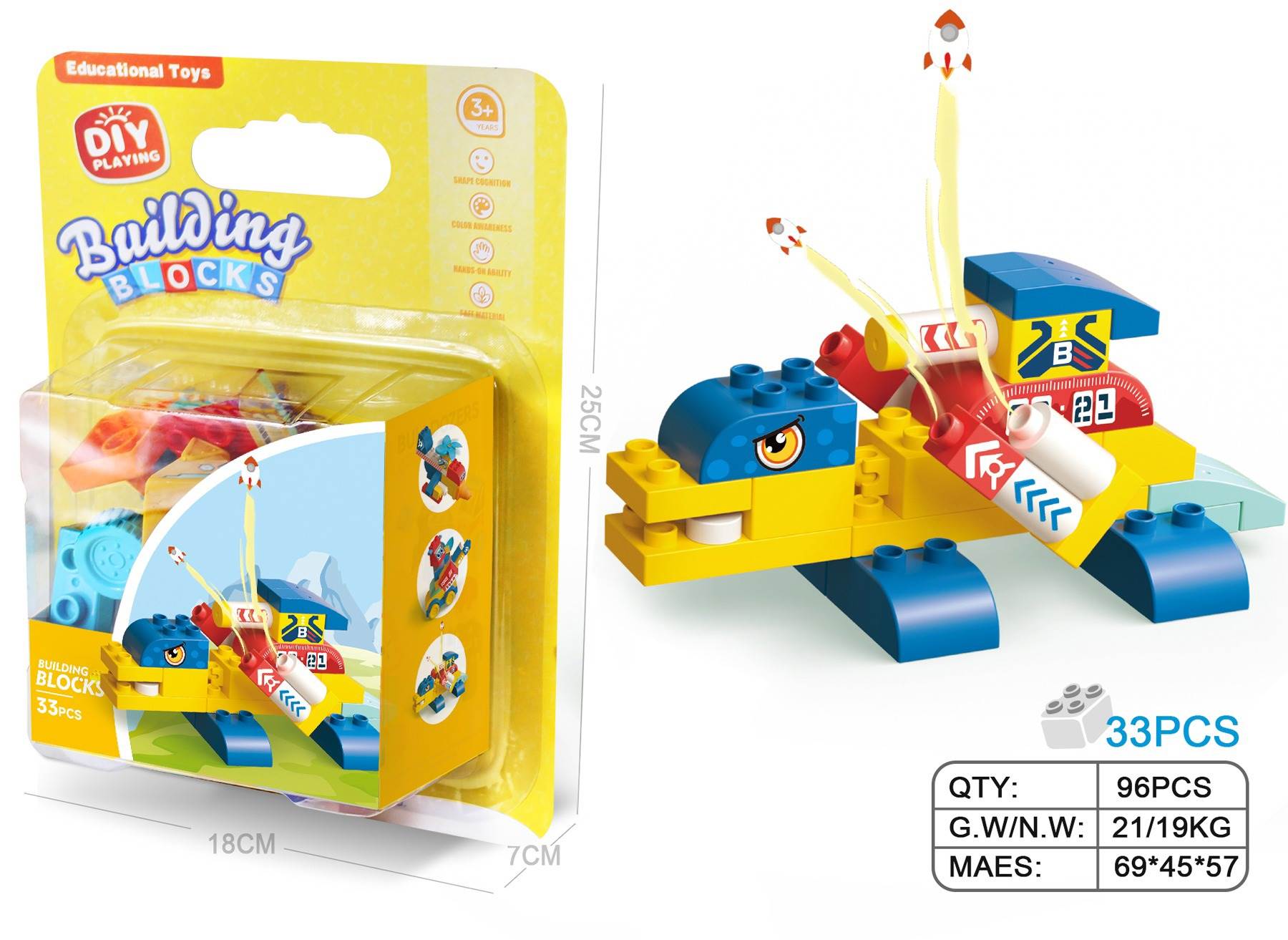 Механический динозавр, совместимый с LEGO, 33 детали