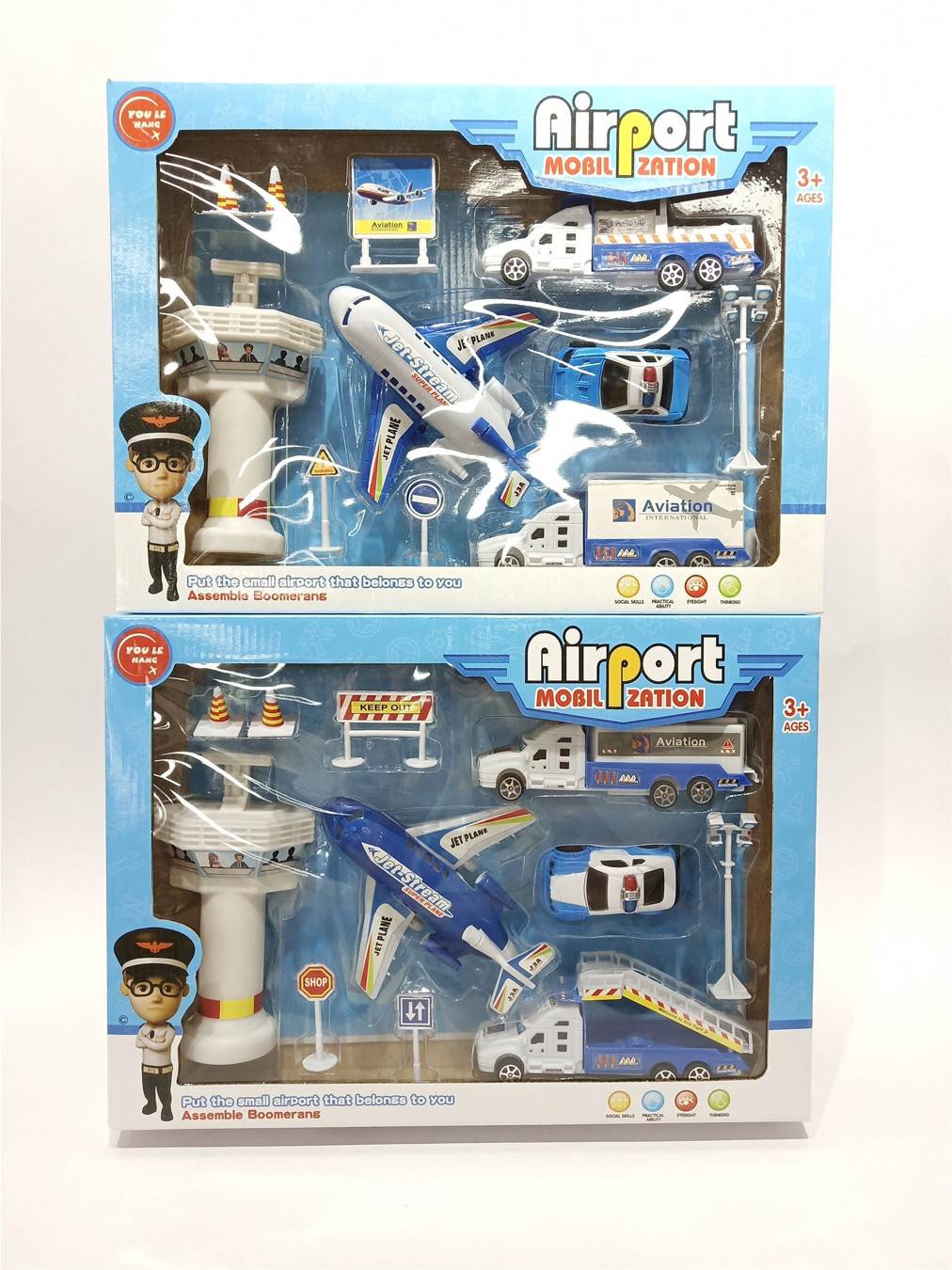 Игровой набор "Аэропорт": самолет, машинки, аксессуары