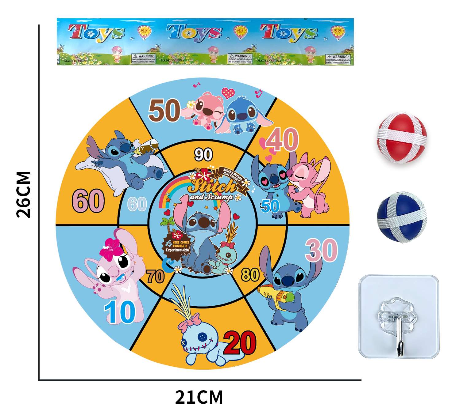 Мишень-липучка "Стич", 20 см