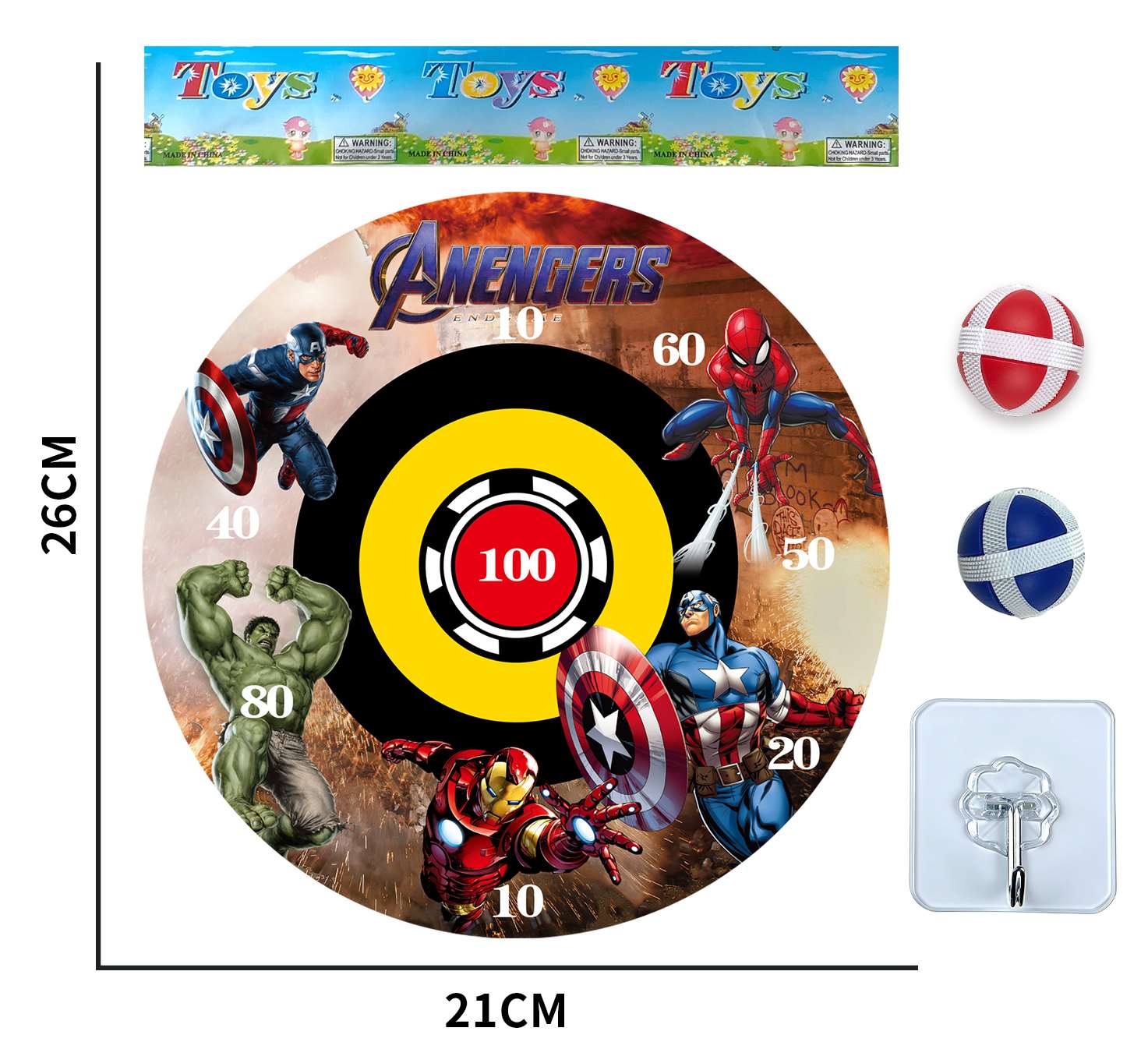Мишень-липучка "Мстители", 20 см