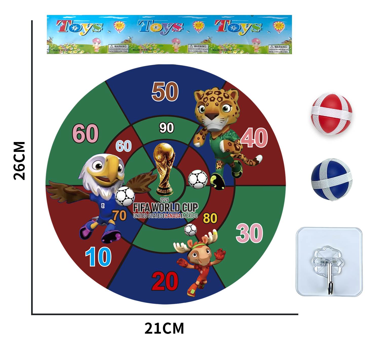 Мишень-липучка ЧМ 20CM, маскот