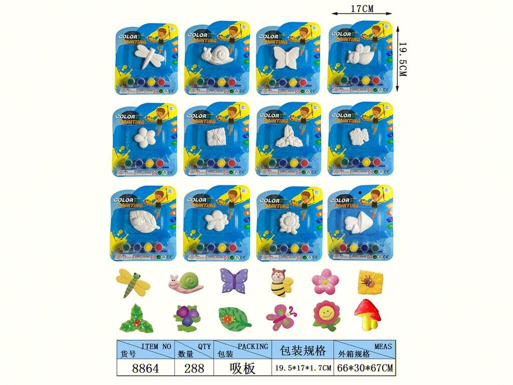 Гипсовые раскраски насекомые/растения, DIY игрушки