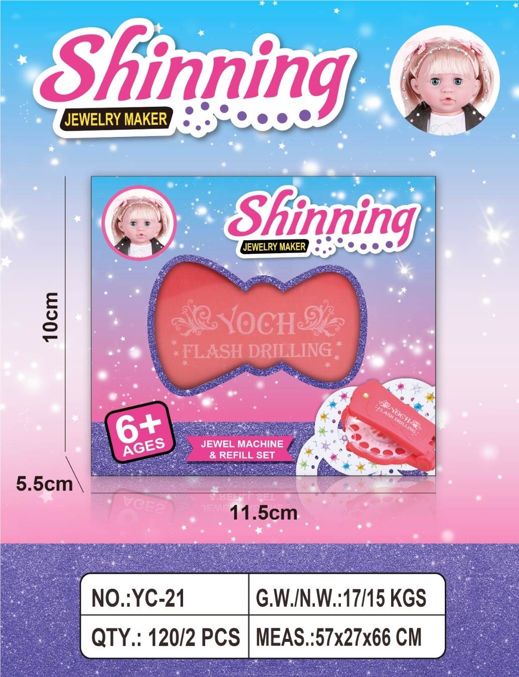 Игровой набор для украшения волос BINGBING