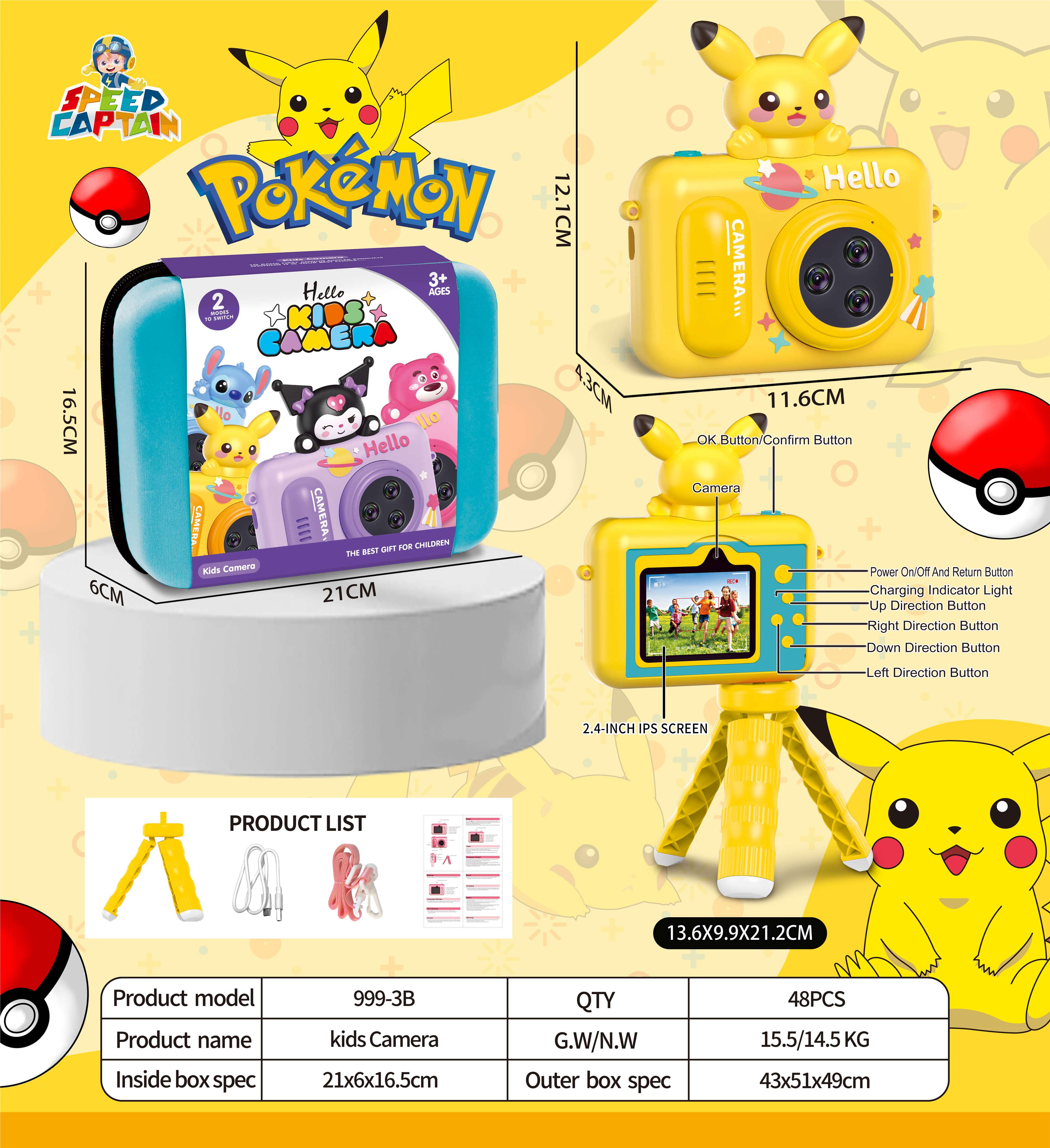 Детский фотоаппарат Pikachu