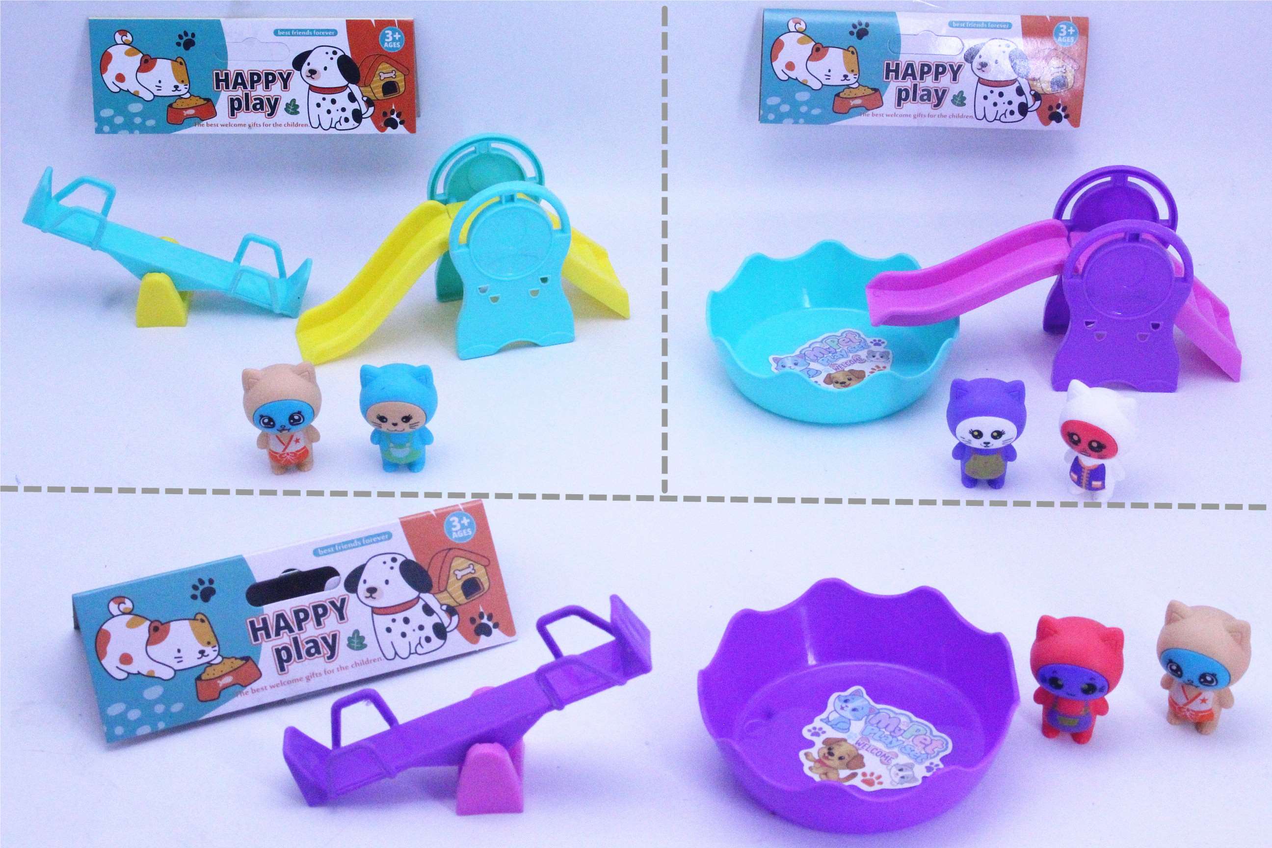 Игровой набор для кошек: горка, качели, бассейн