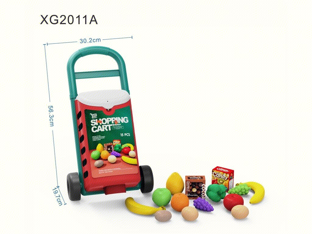 Игровой набор "Тележка с продуктами", 14 предметов