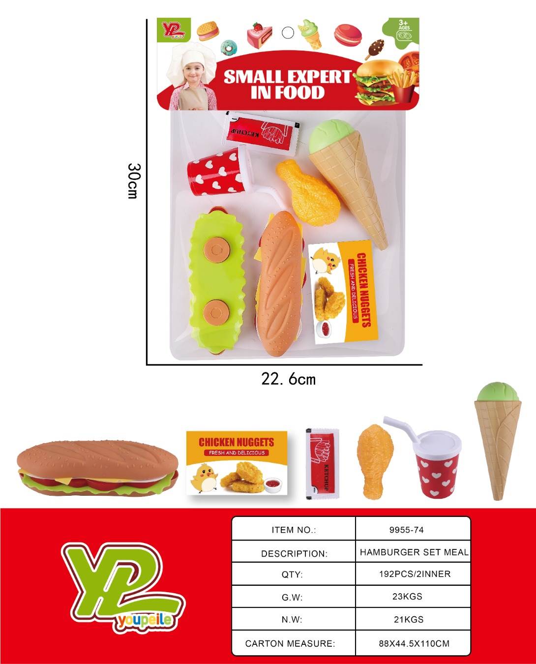 Игровой набор "Куриные наггетсы и хот-дог"