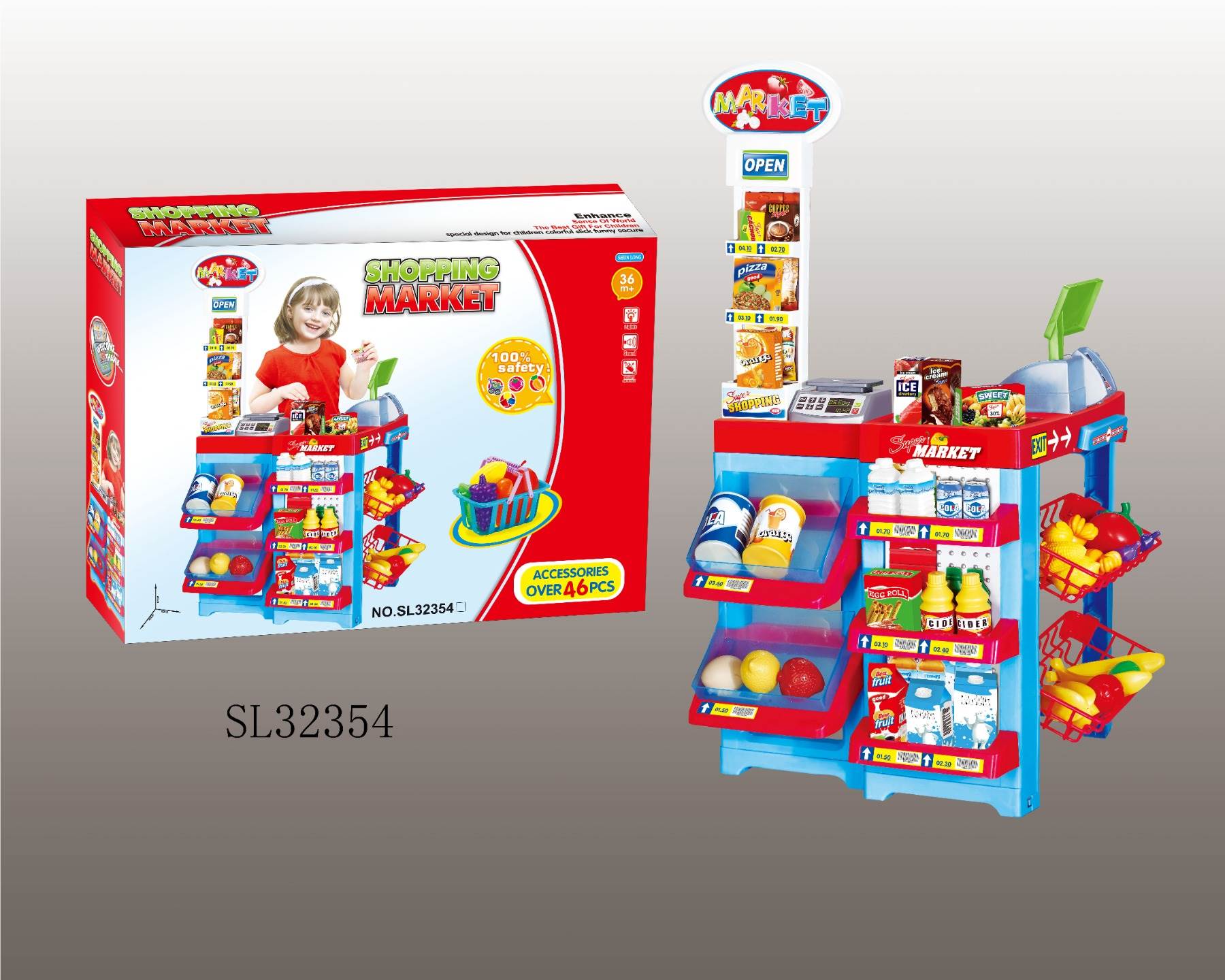 Игровой набор "Мини-супермаркет" синий