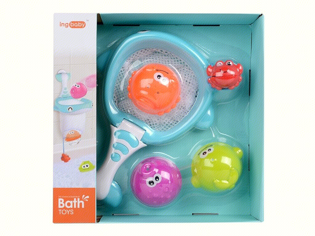 Игровой набор для ванной "Кит": рыбалка и баскетбол
