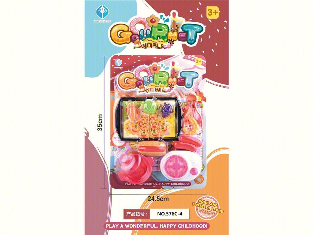 Игровой набор детской посуды и продуктов, имитация