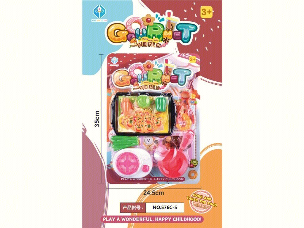 Игровой набор детской посуды и продуктов, имитация