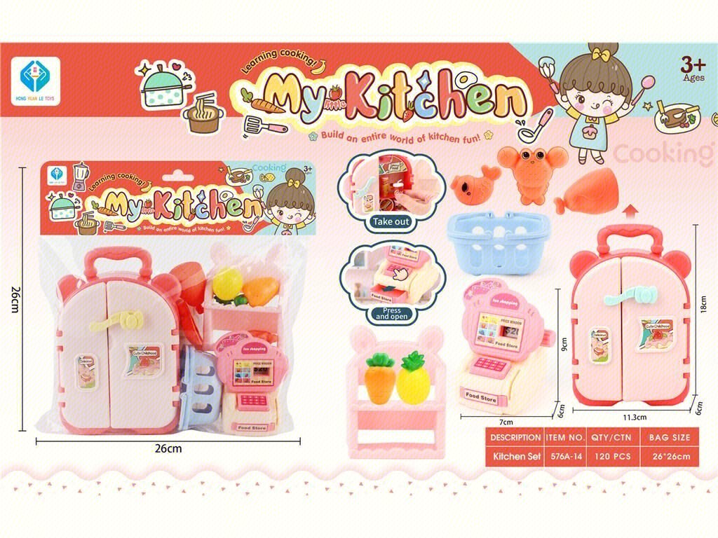 Игровой набор "Дочки-матери": продукты и посуда