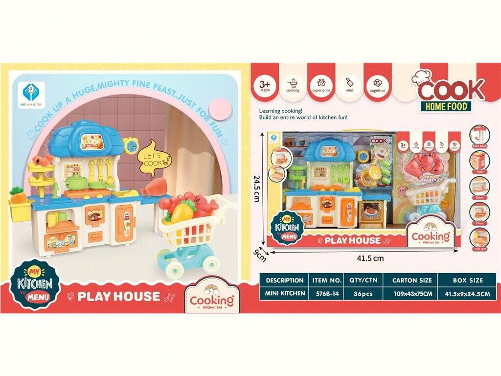 Игровой набор "Кухня и семья" (посуда, продукты)