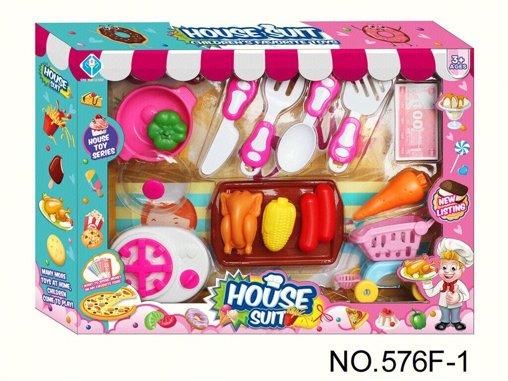 Игровой набор посуды и продуктов, развивающий