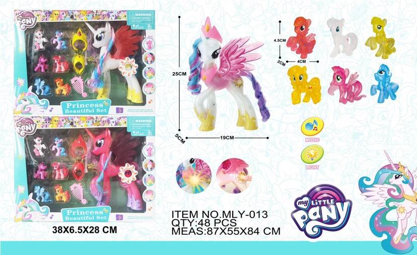 Набор Пони Polly с 6 фигурками, свет и музыка