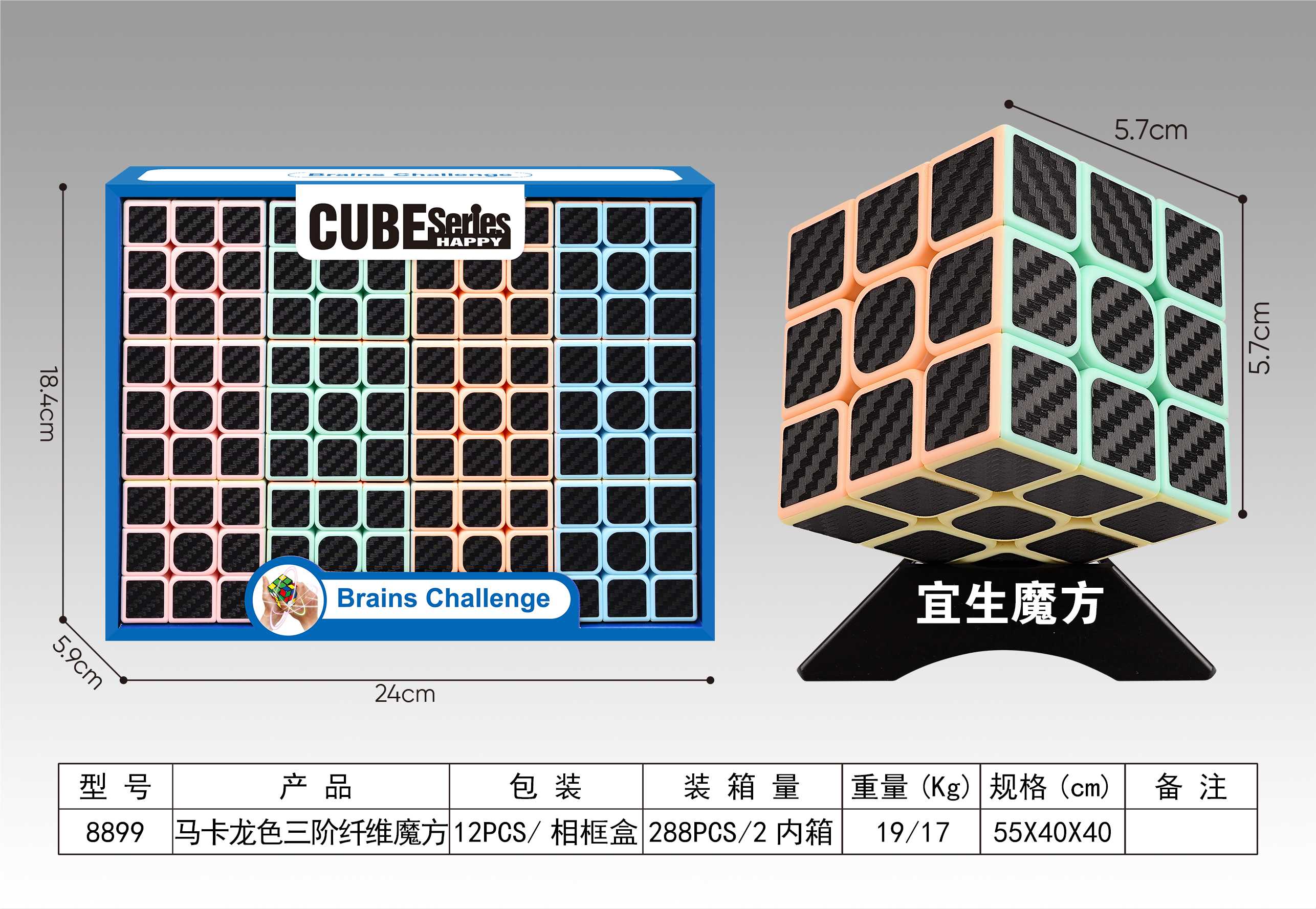 Макаронс кубик Рубика 3x3