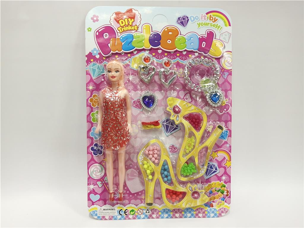 Бусины-украшения для обуви Barbie, развивающая игрушка