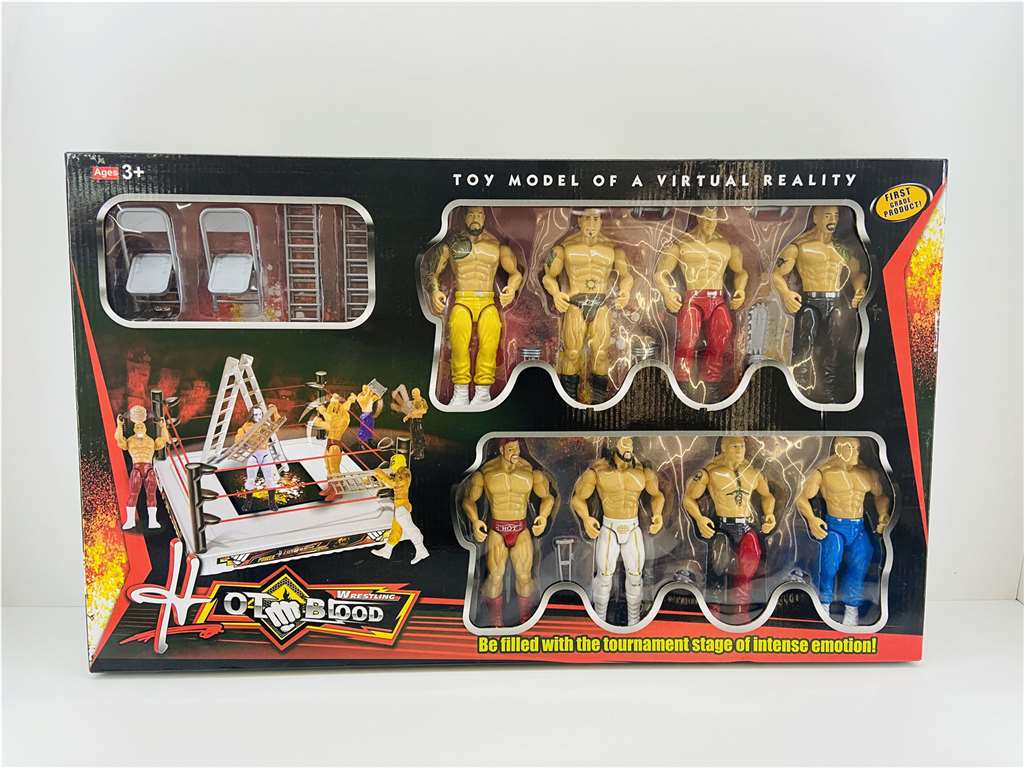 Игровой набор реслинг: арена и фигурки, 8 предметов