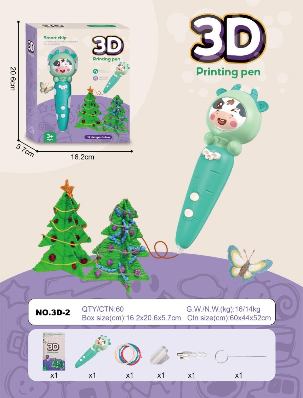 3D ручка для рисования PCL пластиком