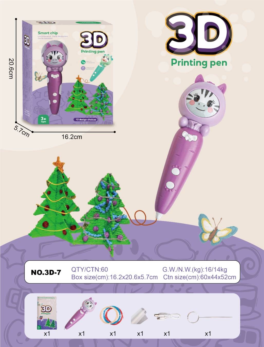 3D ручка для рисования PCL пластиком