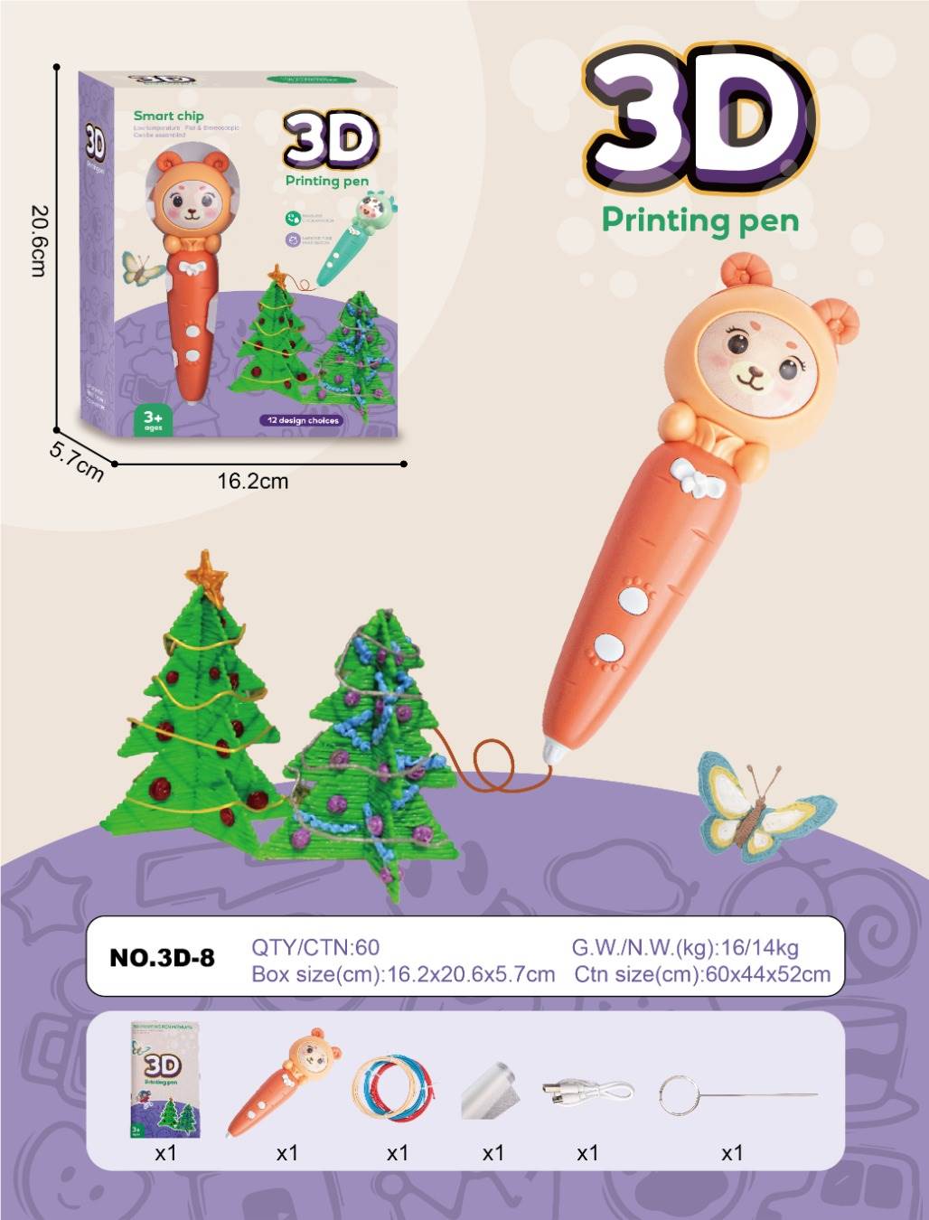 3D ручка для рисования PCL пластиком