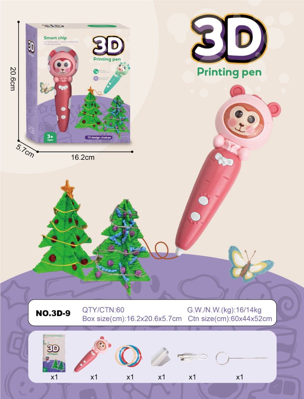 3D ручка для рисования PCL пластиком