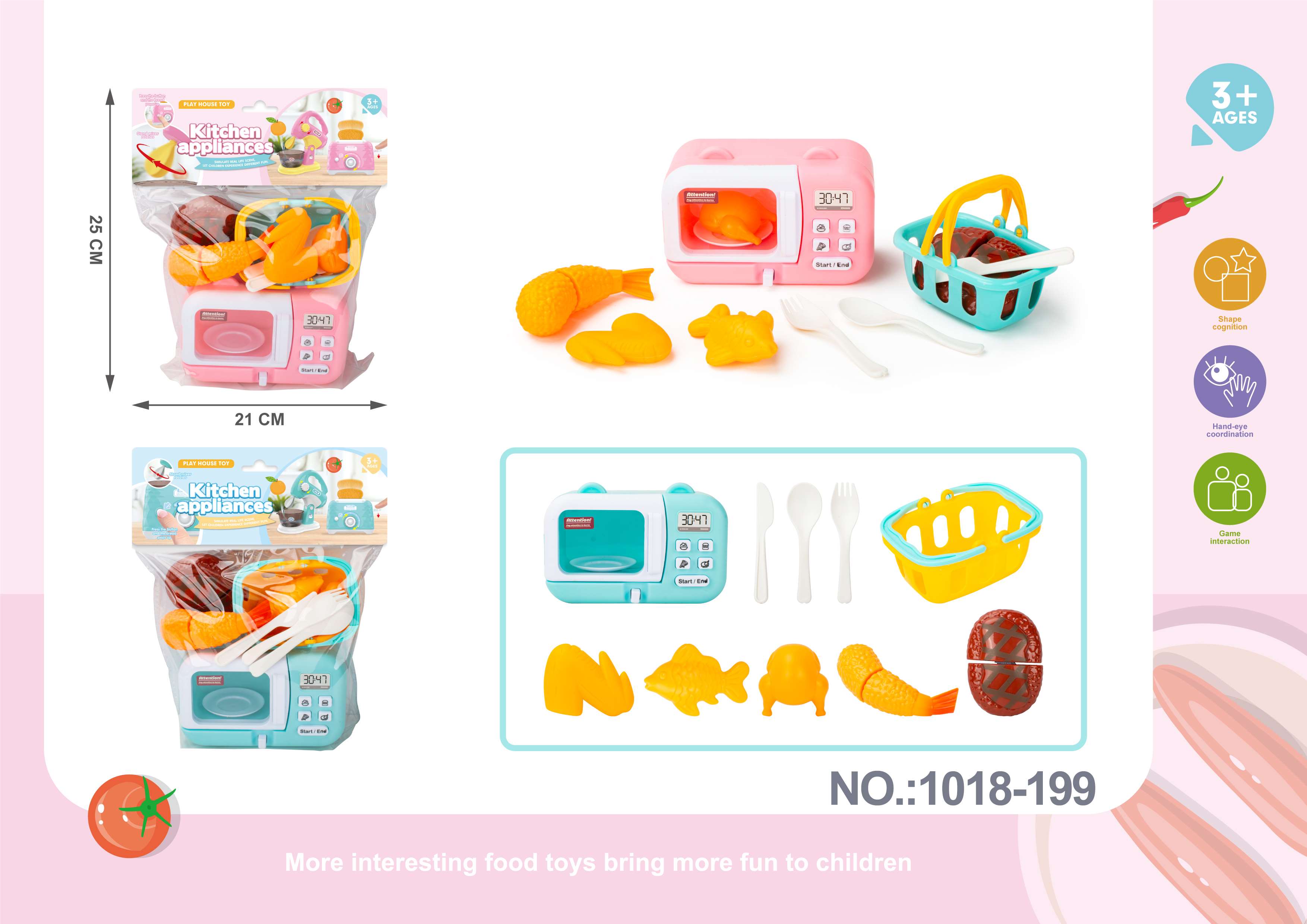 Игровой набор "Духовка" с продуктами, 120шт/коробка