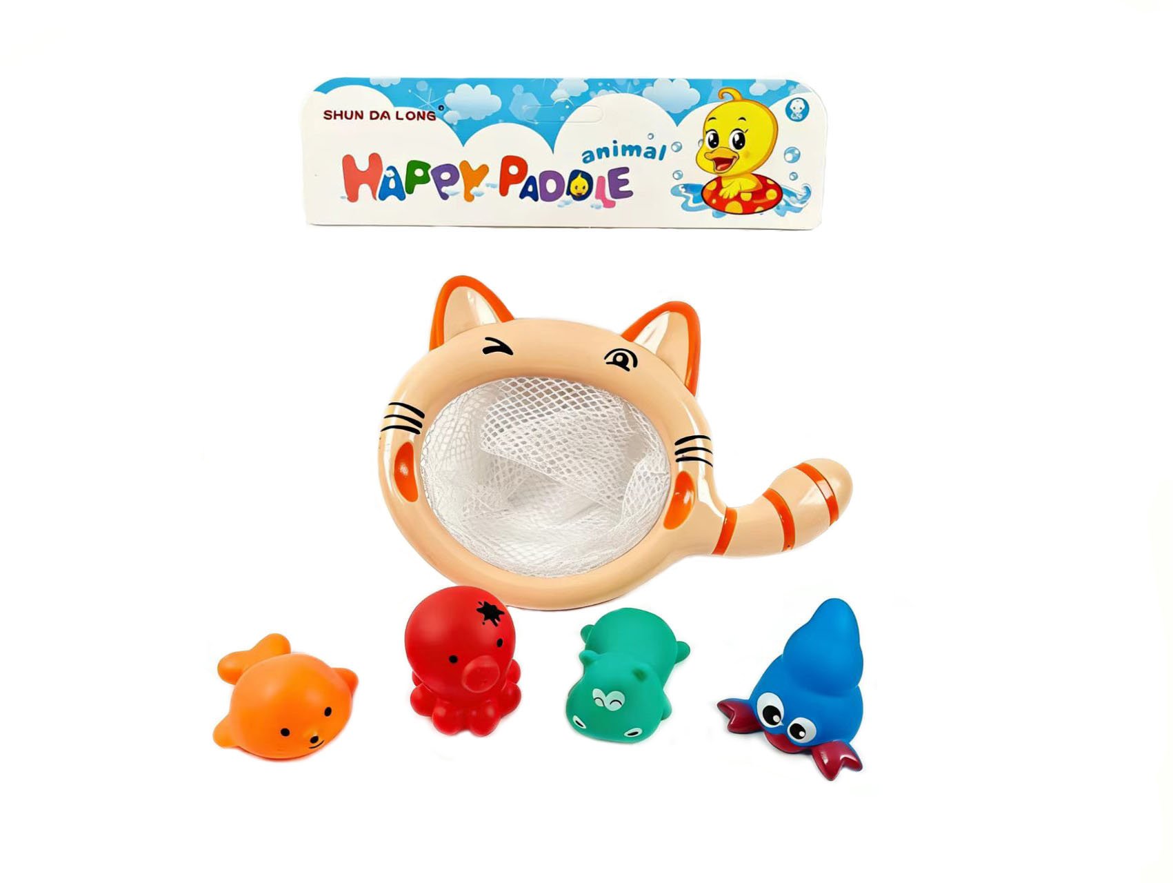 Игрушки для ванной "Котята и рыбалка", 4 шт.