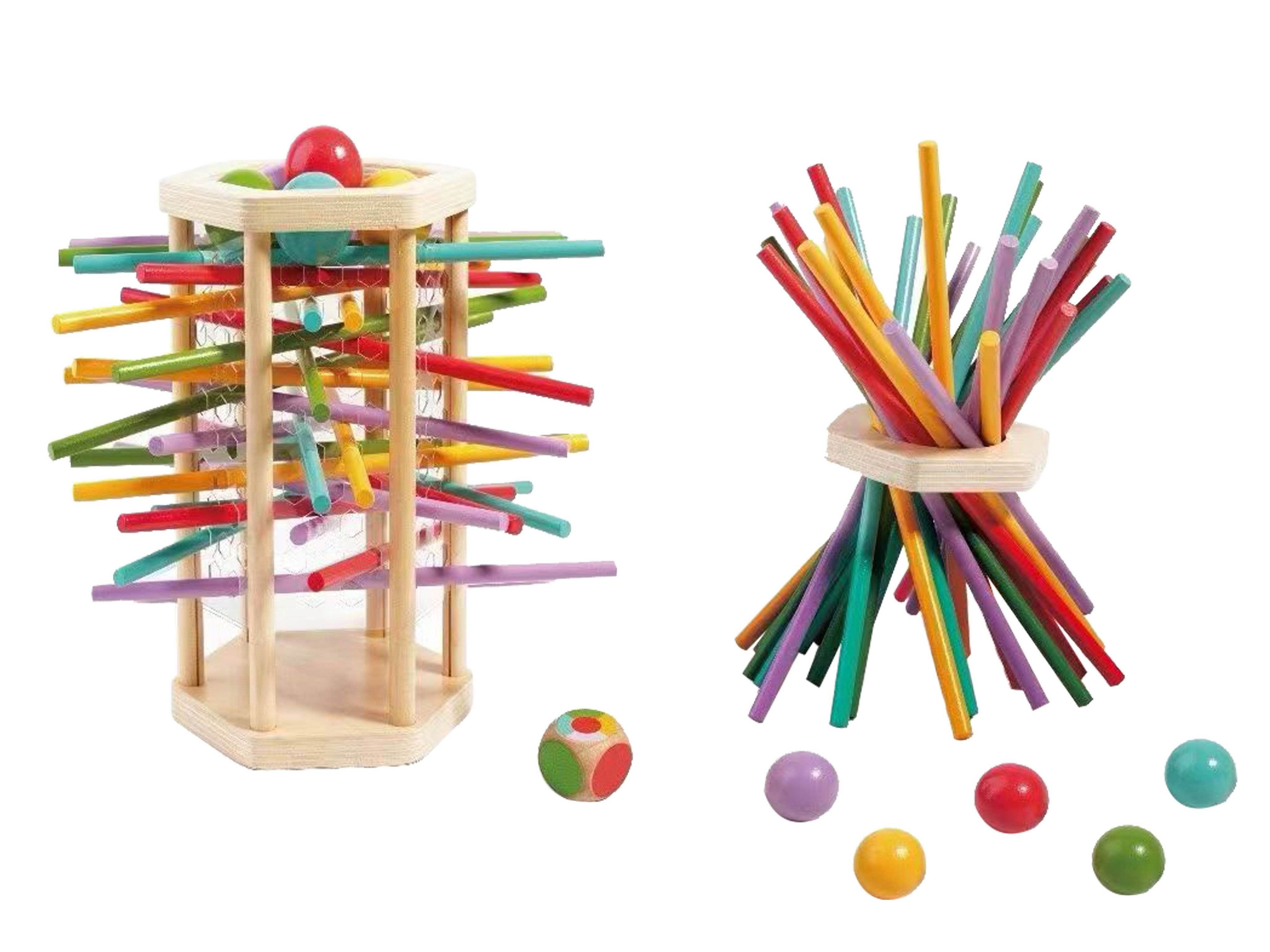 Игра 3-в-1: Баланс, палочки, настольная игра