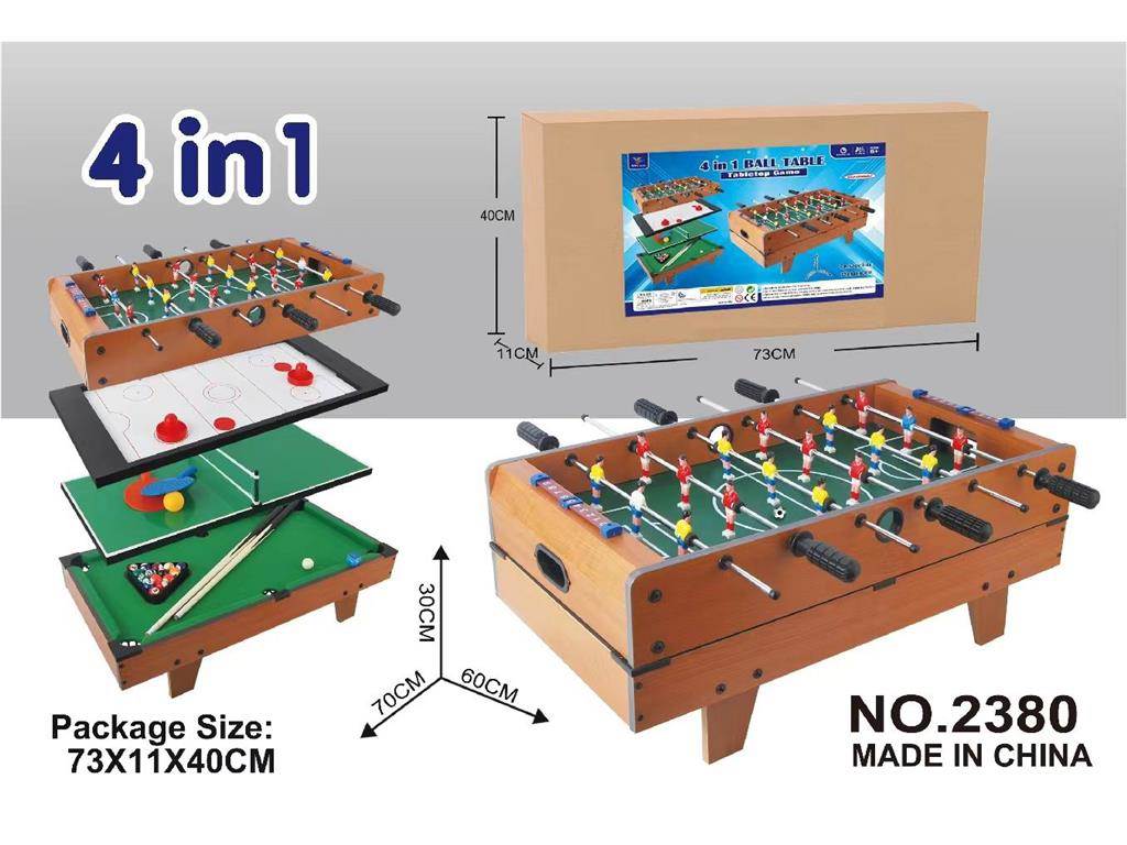 Игровой стол 4 в 1: бильярд, настольный теннис, хоккей, футбол