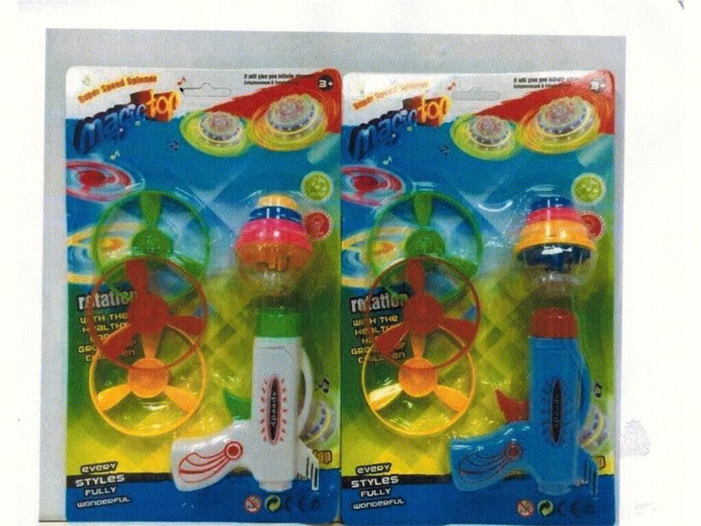 Пистолет-волчок с подсветкой Bouncing flash gyro gun оптом