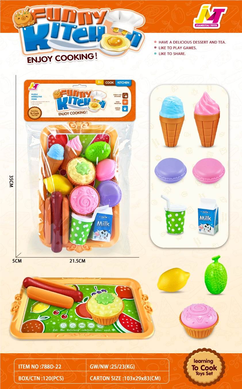 Игровой набор "Домашние десерты и фастфуд", 13 предметов