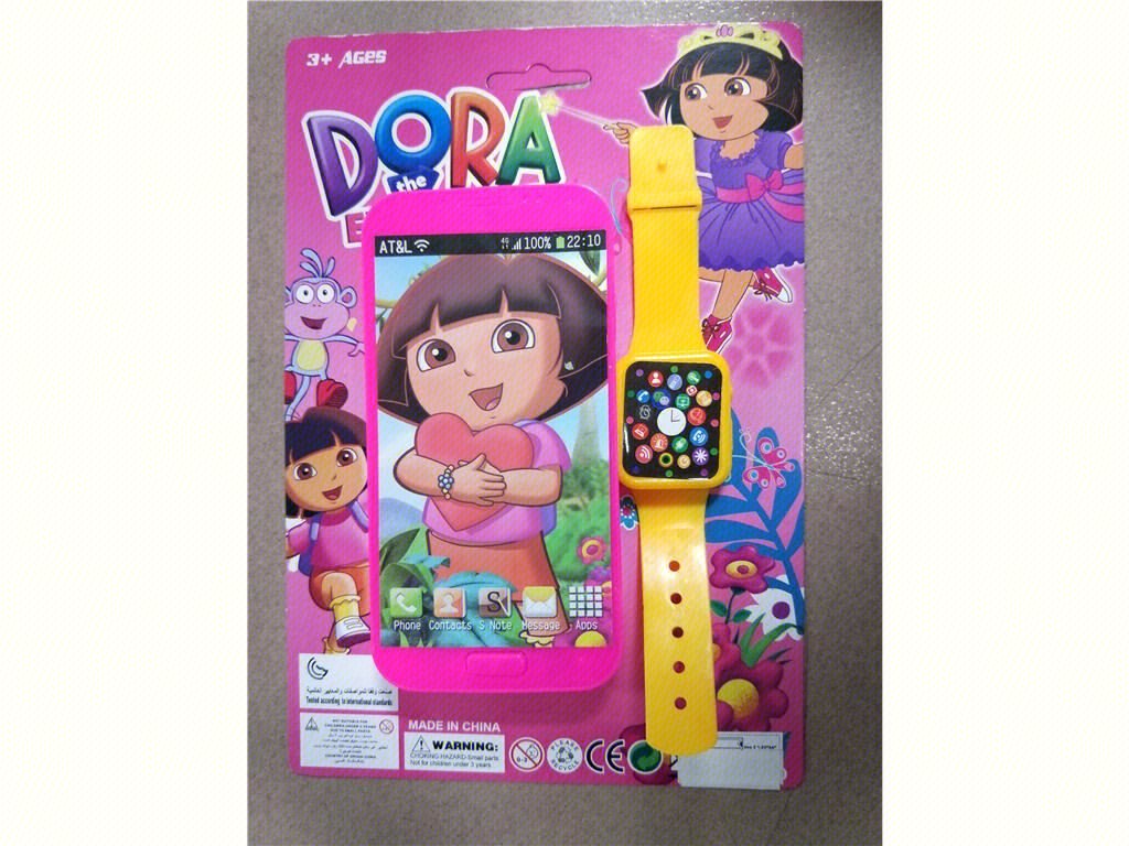 Детский телефон Dora с часами, оптом