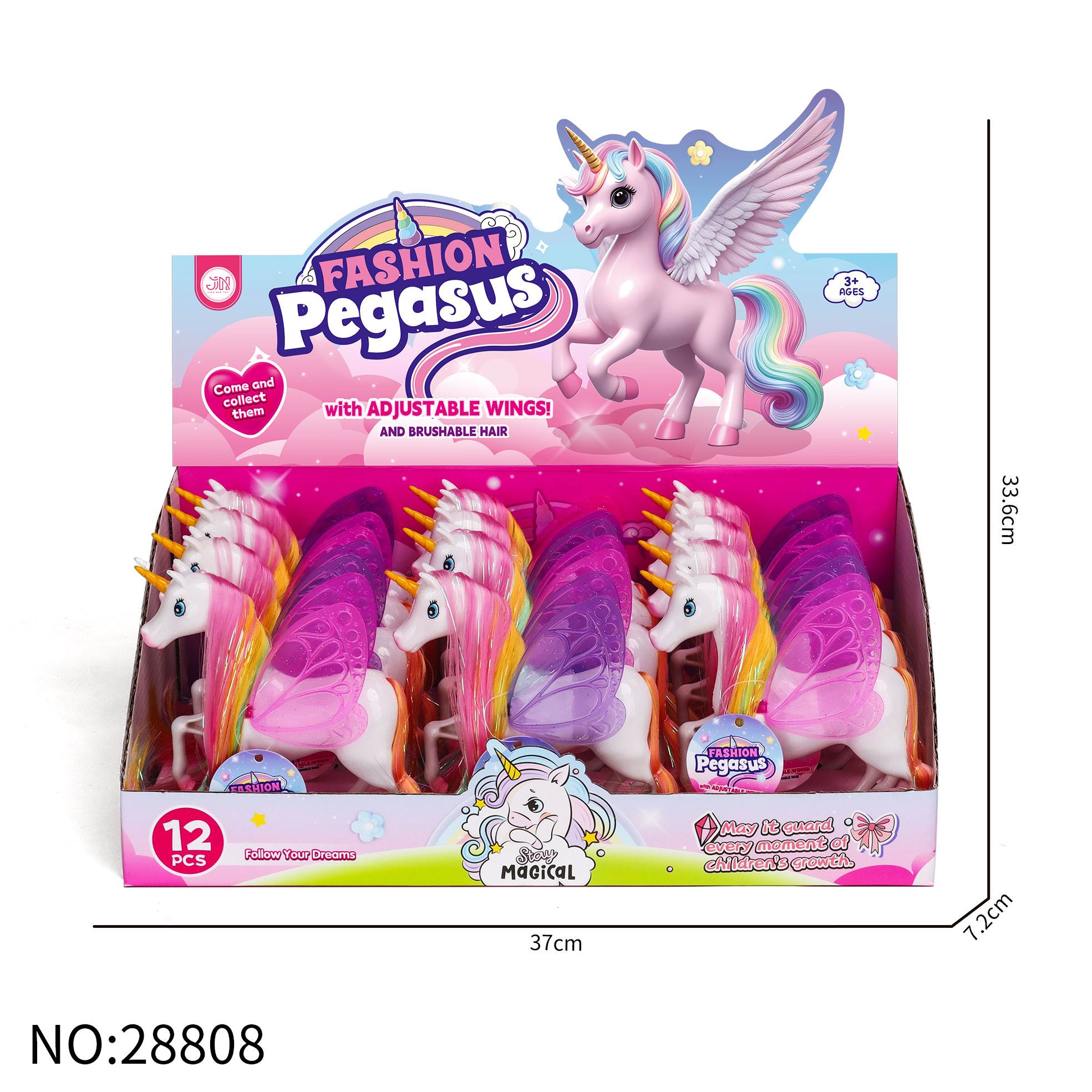 Фигурка единорога Pegasus, винил, 24 шт/кор