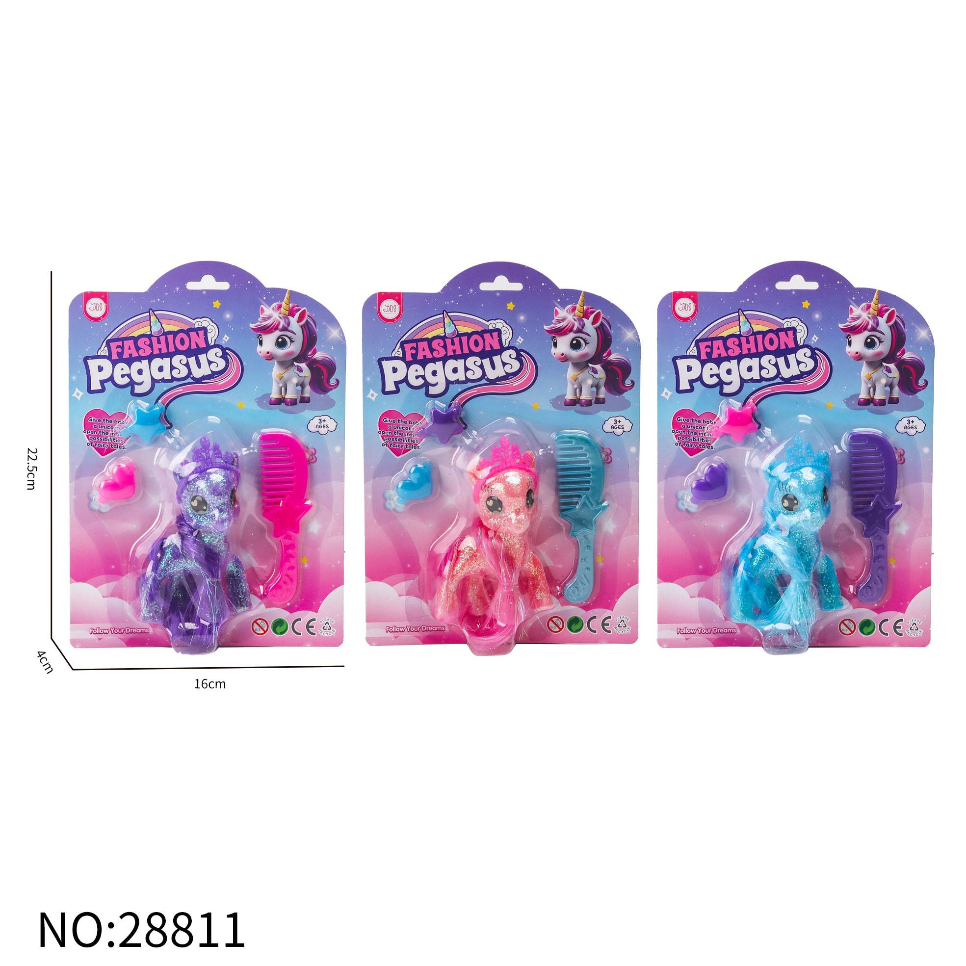 Блестящий единорог Pegasus, винил, 10 см