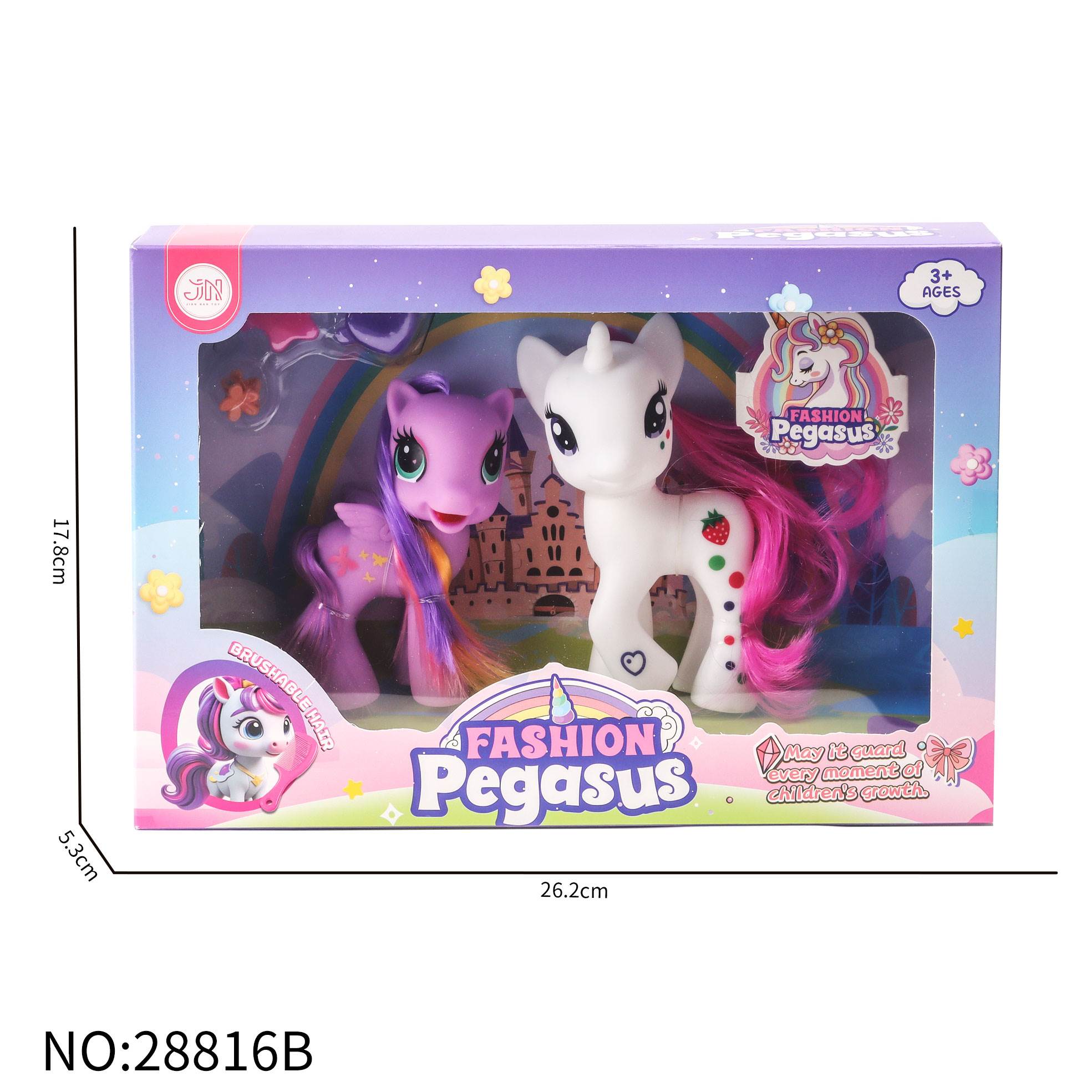 Фигурка единорога Pegasus (резиновая лошадка)